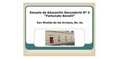 ESCUELA DE EDUCACIÓN SECUNDARIA Nº3 FORTUNATO BONELLI