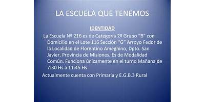 ESC. Nº 216