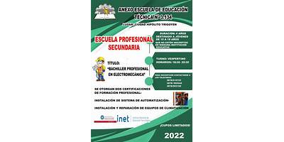 ESCUELA DE EDUCACION TECNICA Nº3134 EX N° 5134