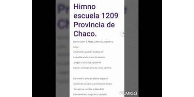 ESCUELA NRO 1209 PROVINCIA DE CHACO