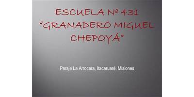 ESC. Nº 431: GRANADERO MIGUEL CHEPOYA