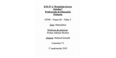 ESCUELA DE EDUCACIÓN PRIMARIA Nº15 ESTANISLAO SEVERO ZEBALLOS