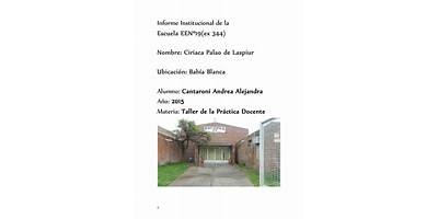 ESCUELA DE EDUCACIÓN PRIMARIA Nº75 CIRIACO PALAO DE LASPIUR